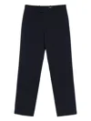 Theory Pressed-crease Trousers In Blue