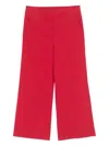 Theory Pressed-crease Trousers In Red