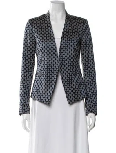 Pre-owned Theory Printed Blazer In Blue