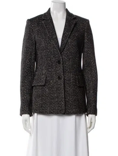 Pre-owned Theory Printed Blazer In Gray