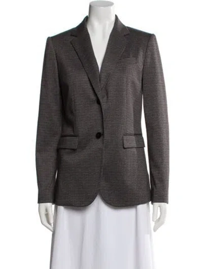 Pre-owned Theory Printed Blazer In Gray