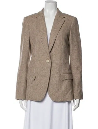 Pre-owned Theory Printed Blazer In Neutral