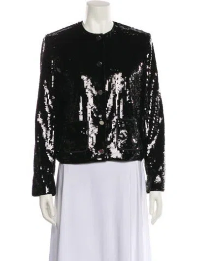 Pre-owned Theory Printed Evening Jacket In Black