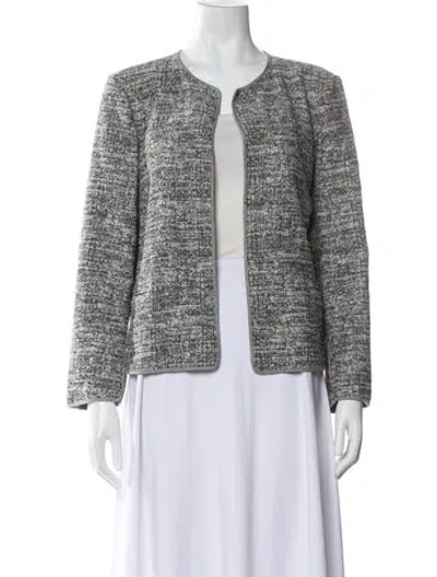 Pre-owned Theory Printed Evening Jacket In Gray