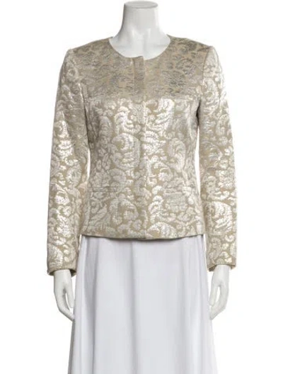 Pre-owned Theory Printed Evening Jacket In Neutral