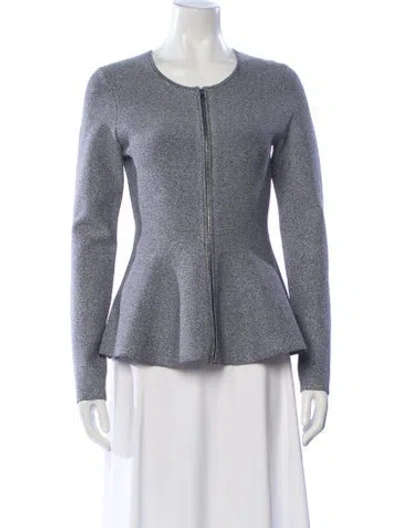 Pre-owned Theory Printed Jacket In Gray
