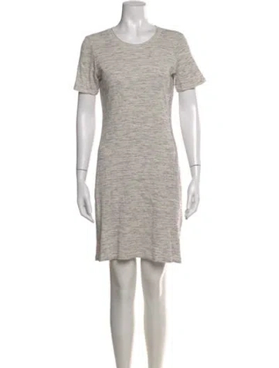 Pre-owned Theory Printed Knee-length Dress In Gray