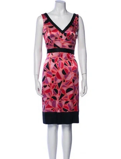 Pre-owned Theory Printed Knee-length Dress In Multi