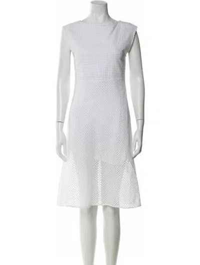 Pre-owned Theory Printed Knee-length Dress In Neutral