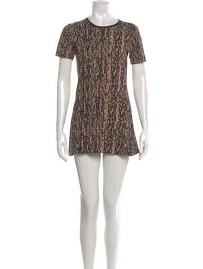 Pre-owned Theory Printed Mini Dress In Black