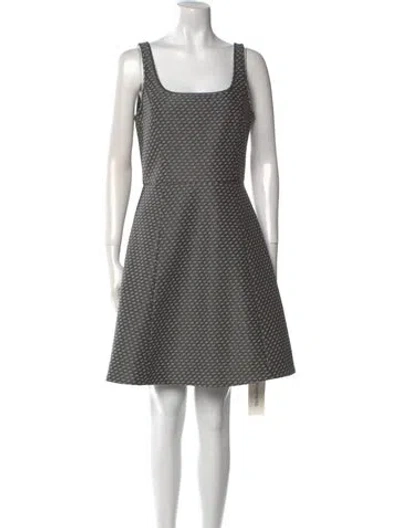 Pre-owned Theory Printed Mini Dress In Black