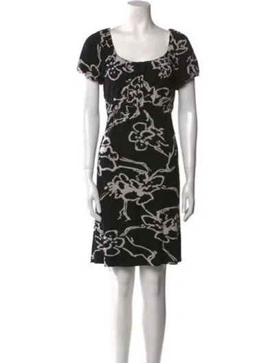 Pre-owned Theory Printed Mini Dress In Black