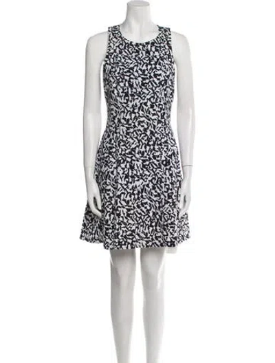 Pre-owned Theory Printed Mini Dress In Black