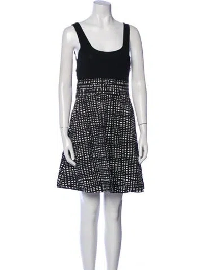 Pre-owned Theory Printed Mini Dress In Black
