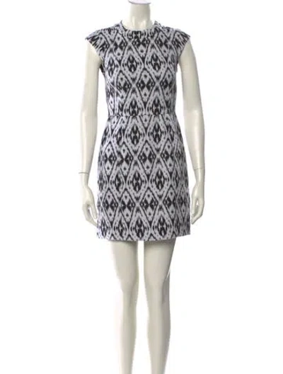Pre-owned Theory Printed Mini Dress In Black