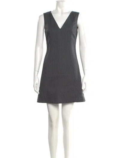 Pre-owned Theory Printed Mini Dress In Black