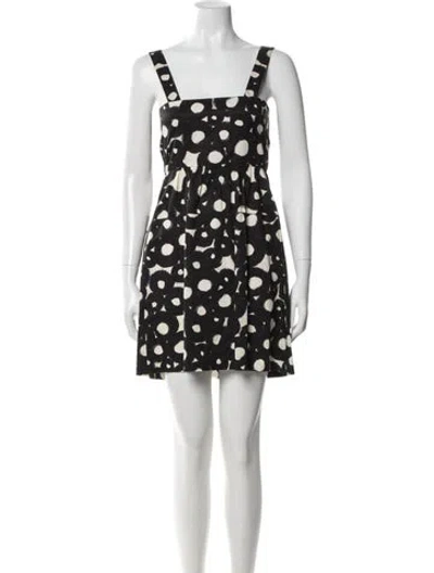Pre-owned Theory Printed Mini Dress In Black