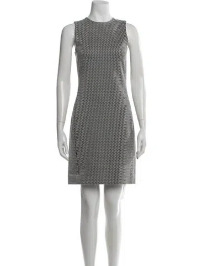 Pre-owned Theory Printed Mini Dress In Black