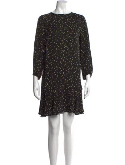 Pre-owned Theory Printed Mini Dress In Black