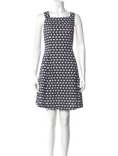 Pre-owned Theory Printed Mini Dress In Blue