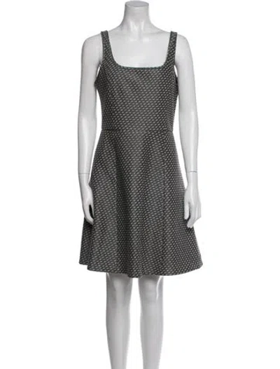 Pre-owned Theory Printed Mini Dress In Gray