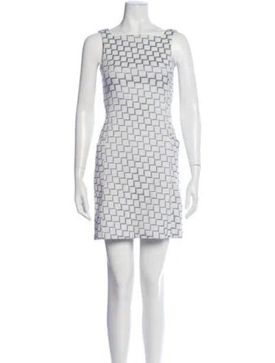 Pre-owned Theory Printed Mini Dress In Gray