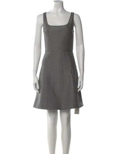 Pre-owned Theory Printed Mini Dress In Gray