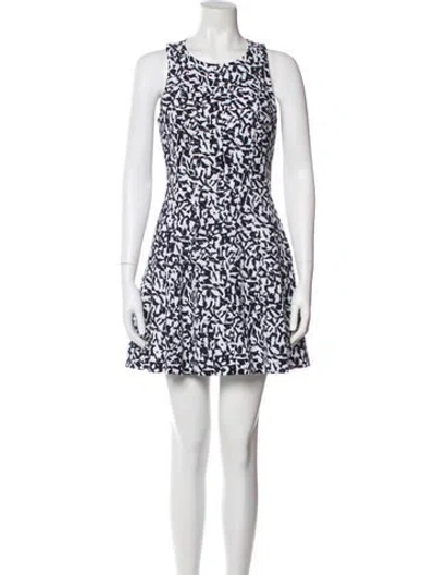 Pre-owned Theory Printed Mini Dress In Multi