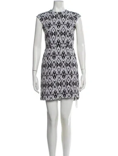 Pre-owned Theory Printed Mini Dress In Multi