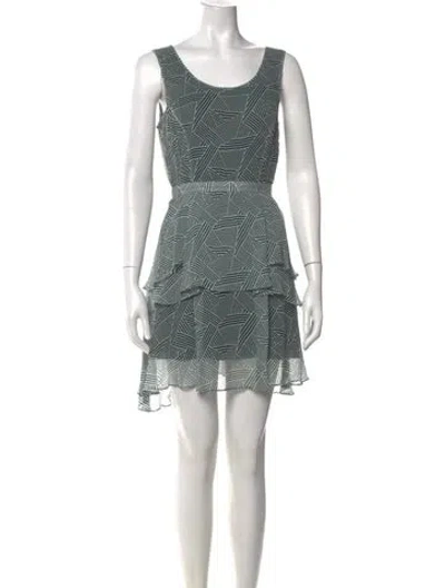 Pre-owned Theory Printed Mini Dress In Multi