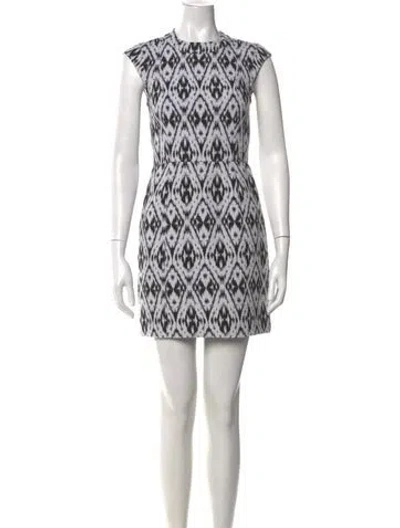 Pre-owned Theory Printed Mini Dress In Multi