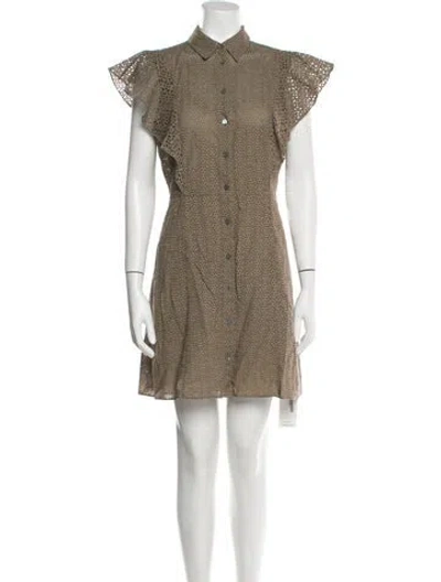 Pre-owned Theory Printed Mini Dress In Neutral