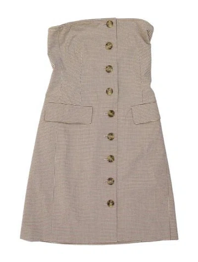 Pre-owned Theory Printed Mini Dress In Neutral