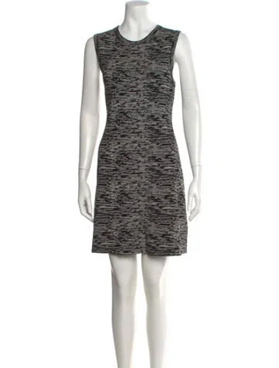 Pre-owned Theory Printed Mini Dress W/ Tags In Black