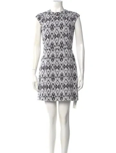 Pre-owned Theory Printed Mini Dress In White
