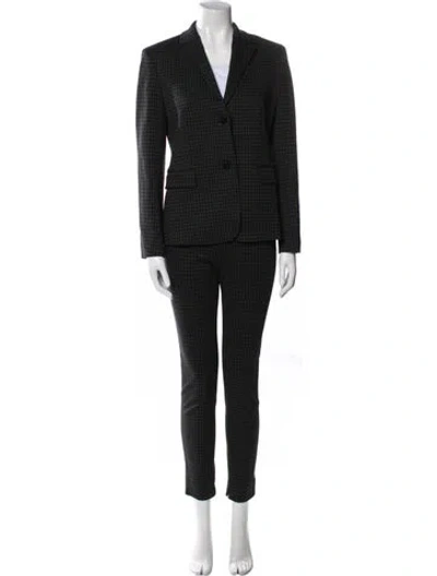 Pre-owned Theory Printed Pantsuit In Black