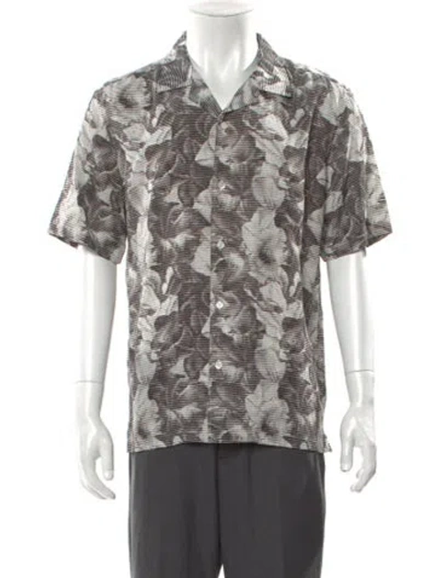 Pre-owned Theory Printed Short Sleeve Shirt W/ Tags In Multi