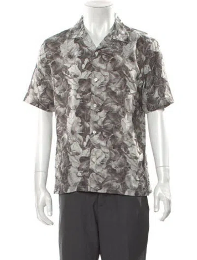 Pre-owned Theory Printed Short Sleeve Shirt W/ Tags In Multi