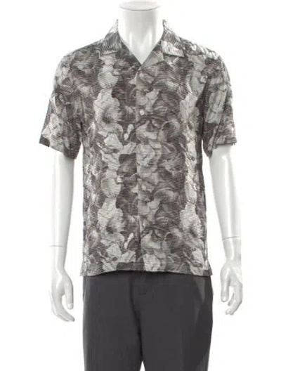 Pre-owned Theory Printed Short Sleeve Shirt W/ Tags In Multi