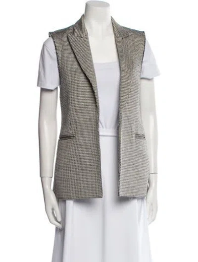 Pre-owned Theory Printed Vest In Black