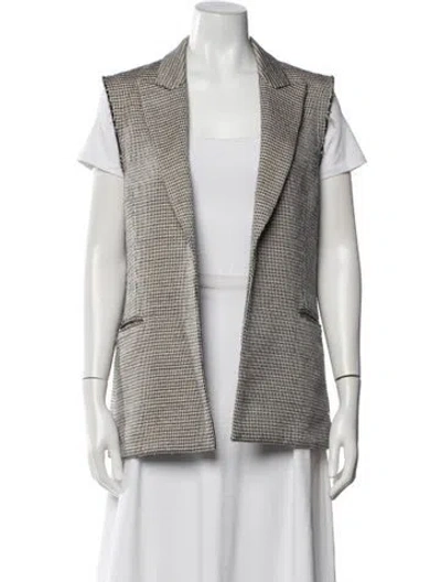 Pre-owned Theory Printed Vest In Black