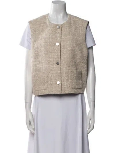 Pre-owned Theory Printed Vest In Neutral
