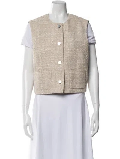 Pre-owned Theory Printed Vest In Neutral