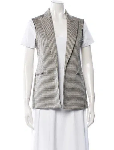 Pre-owned Theory Printed Vest In White