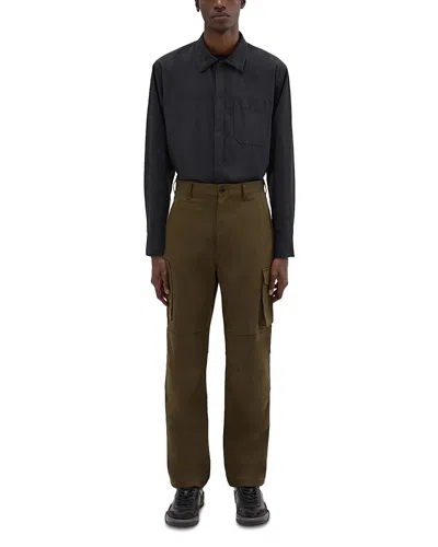 Theory Cotton Twill Cargo Pant In Olive
