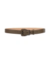 Theory Project Man Belt Khaki Size 34 Cow Leather In Sand