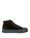 Theory Project Man Sneakers Military Green Size 9 Textile Fibers, Rubber In Green