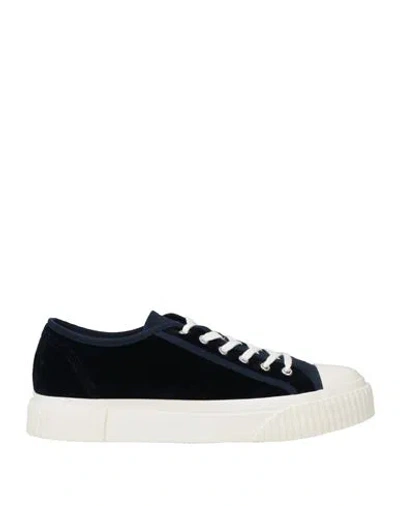 Theory Project Man Sneakers Navy Size 8 Textile Fibers, Rubber In Blue