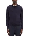 Theory Toby Thermal Wool Blend Sweater In Dark Aubergine/ Aubergine