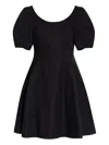 Theory Puff-sleeve Dress In Black
